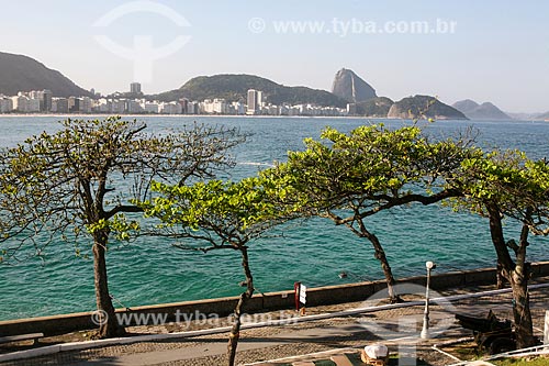  Forte de Copacabana (1914-1987), atual Museu Histórico do Exército - Praia de Copacabana ao fundo  - Rio de Janeiro - Rio de Janeiro (RJ) - Brasil