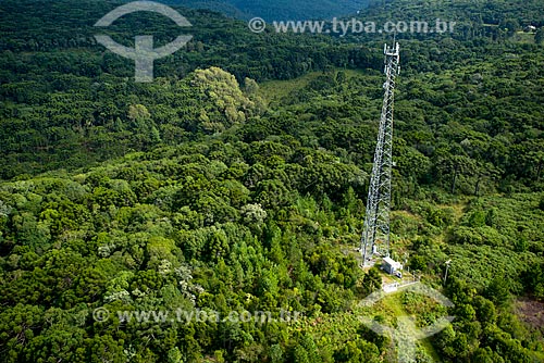  Foto aérea de torre de telecomunicação próximo à cidade de Canela  - Canela - Rio Grande do Sul (RS) - Brasil