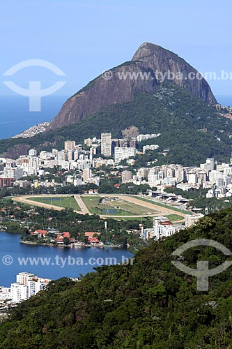  Hipódromo da Gávea com o Morro Dois Irmãos ao fundo  - Rio de Janeiro - Rio de Janeiro (RJ) - Brasil