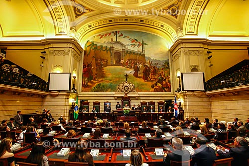  Interior do plenário da Assembléia Legislativa do Estado do Rio de Janeiro (ALERJ)  - Rio de Janeiro - Rio de Janeiro (RJ) - Brasil