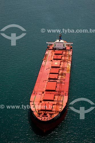  Foto aérea de navio graneleiro na Baía de Ilha Grande  - Itaguaí - Rio de Janeiro (RJ) - Brasil