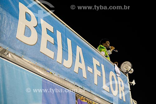  Desfile do Grêmio Recreativo Escola de Samba Beija-Flor de Nilópolis - Neguinho da Beija-Flor - intérprete do samba enredo  - Rio de Janeiro - Rio de Janeiro (RJ) - Brasil