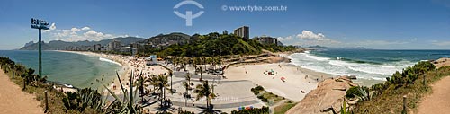  Praia do Arpoador e Praia de Ipanema com Morro Dois Irmãos e Pedra da Gávea ao fundo a esquerda - Praia do Diabo a direita  - Rio de Janeiro - Rio de Janeiro (RJ) - Brasil