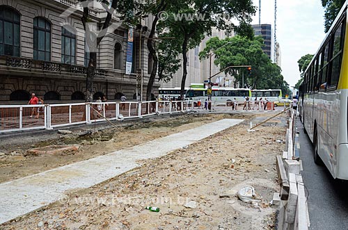  Obras para implantação do VLT (Veículo Leve Sobre Trilhos) na Avenida Rio Branco  - Rio de Janeiro - Rio de Janeiro (RJ) - Brasil