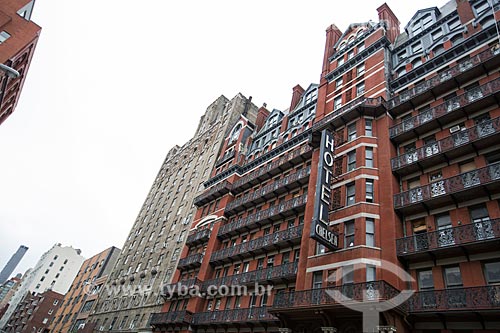  Hotel Chelsea (1884) - famoso por hospedar diversos escritores, músicos, artistas e atores  - Cidade de Nova Iorque - Nova Iorque - Estados Unidos
