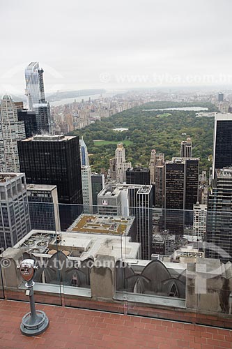  Vista do Central Park a partir do terraço do top of the rock - mirante do Rockefeller Center  - Cidade de Nova Iorque - Nova Iorque - Estados Unidos