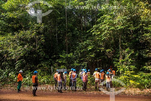  Técnicos do Instituto Floresta Tropical (IFT) fazendo curso de manejo florestal  - Paragominas - Pará (PA) - Brasil