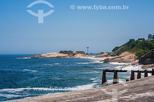  Vista da Praia do Diabo a partir do antigo Forte de Copacabana (1914-1987), atual Museu Histórico do Exército  - Rio de Janeiro - Rio de Janeiro (RJ) - Brasil