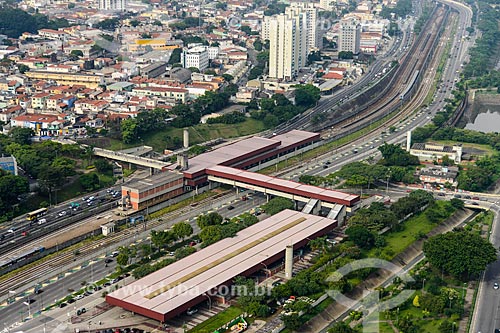  Foto aérea da Estação Vila Matilde do Metrô São Paulo com a Avenida Radial Leste  - São Paulo - São Paulo (SP) - Brasil
