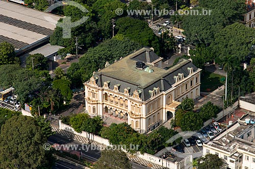 Foto aérea do Palácio Campos Elíseos (1899) - antigo palácio do governo do Estado de São Paulo  - São Paulo - São Paulo (SP) - Brasil