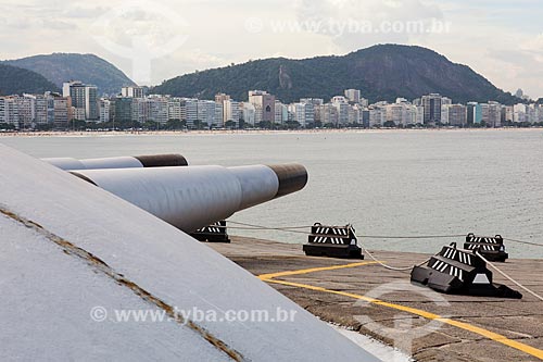  Canhão no antigo Forte de Copacabana (1914-1987), atual Museu Histórico do Exército  - Rio de Janeiro - Rio de Janeiro (RJ) - Brasil
