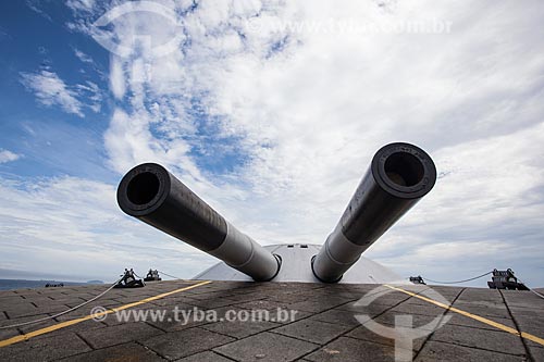  Canhão no antigo Forte de Copacabana (1914-1987), atual Museu Histórico do Exército  - Rio de Janeiro - Rio de Janeiro (RJ) - Brasil