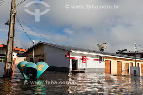  Cidade de Anamã durante a enchente do Rio Solimões  - Anamã - Amazonas (AM) - Brasil