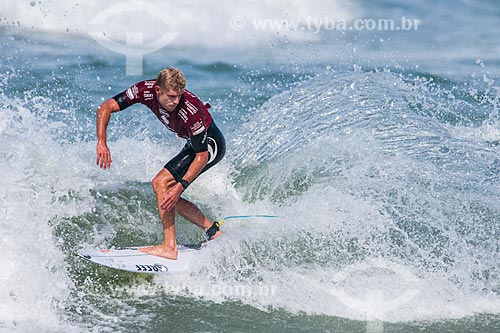  Campeonato mundial de surf (World Surf League) - Etapa Rio Pro - Bede Durbidge surfando  - Rio de Janeiro - Rio de Janeiro (RJ) - Brasil