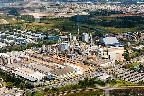  Foto aérea da fábrica da Suzano Papel e Celulose  - Suzano - São Paulo (SP) - Brasil