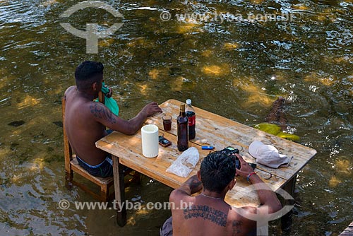  Banhistas na Praia de Alter-do-Chão  - Santarém - Pará (PA) - Brasil