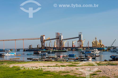  Vista do Terminal Graneleiro da Cargill no Rio Tapajós  - Santarém - Pará (PA) - Brasil