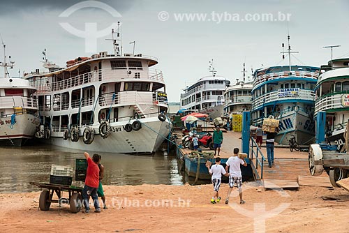  Barcos atracados no Porto de Santarém  - Santarém - Pará (PA) - Brasil