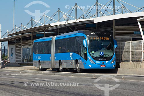  Ônibus articulado do BRT (Bus Rapid Transit) Transoeste - Terminal Mato Alto  - Rio de Janeiro - Rio de Janeiro (RJ) - Brasil