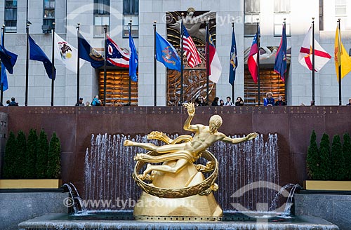  Estátua de Prometheus no Rockefeller Plaza  - Cidade de Nova Iorque - Nova Iorque - Estados Unidos