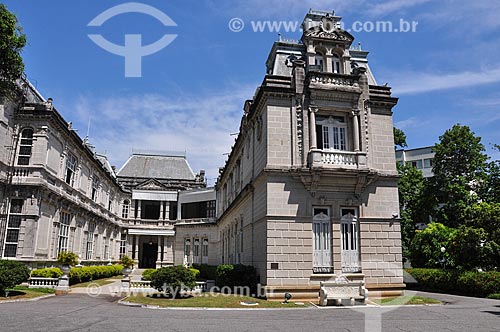  Fachada posterior do Palácio Laranjeiras (1913) - residência oficial do governador do estado do Rio de Janeiro  - Rio de Janeiro - Rio de Janeiro (RJ) - Brasil