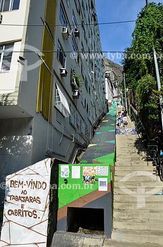  Escadaria na favela Ladeira dos Tabajaras  - Rio de Janeiro - Rio de Janeiro (RJ) - Brasil