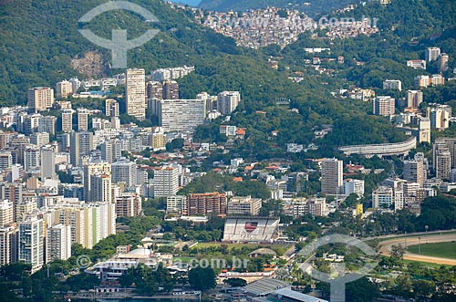 Vista do Clube de Regatas Flamengo a partir do Morro dos Cabritos  - Rio de Janeiro - Rio de Janeiro (RJ) - Brasil