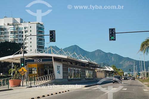 Estação do BRT Transcarioca - Rio 2 - na Avenida Embaixador Abelardo Bueno  - Rio de Janeiro - Rio de Janeiro (RJ) - Brasil