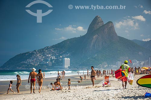  Praia de Ipanema com o Morro Dois Irmãos ao fundo  - Rio de Janeiro - Rio de Janeiro (RJ) - Brasil