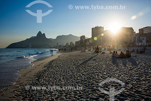  Praia de Ipanema com o Morro Dois Irmãos ao fundo  - Rio de Janeiro - Rio de Janeiro (RJ) - Brasil