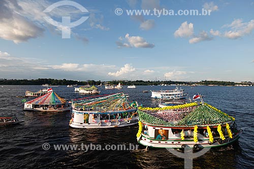  Procissão fluvial em celebração à São Pedro no Rio Negro  - Manaus - Amazonas (AM) - Brasil