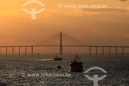  Pôr do sol na Ponte Rio Negro  - Manaus - Amazonas (AM) - Brasil