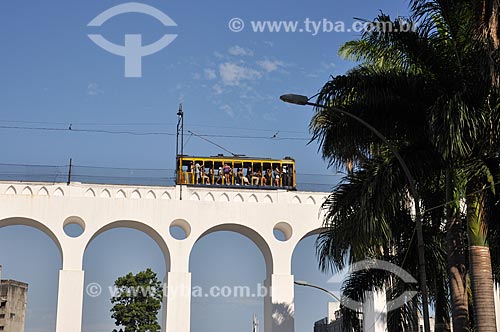  Bonde de Santa Teresa nos Arcos da Lapa  - Rio de Janeiro - Rio de Janeiro (RJ) - Brasil