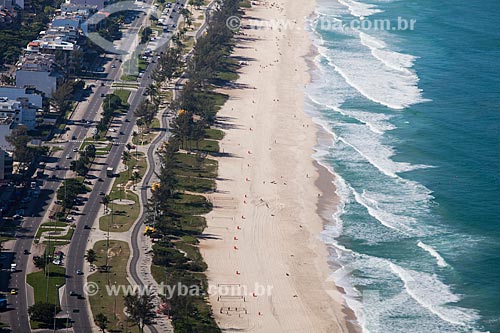  Foto aérea da orla da Praia do Recreio  - Rio de Janeiro - Rio de Janeiro (RJ) - Brasil