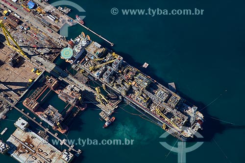  Foto aérea do navio-platafoma P66 no Estaleiro Brasfels  - Angra dos Reis - Rio de Janeiro (RJ) - Brasil