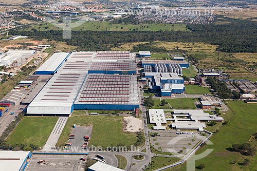  Foto aérea da fábrica da Companhia de Bebidas das Américas (AmBev)  - Rio de Janeiro - Rio de Janeiro (RJ) - Brasil