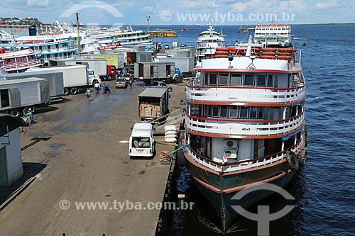  Barcos ancorados no Porto de Manaus  - Manaus - Amazonas (AM) - Brasil