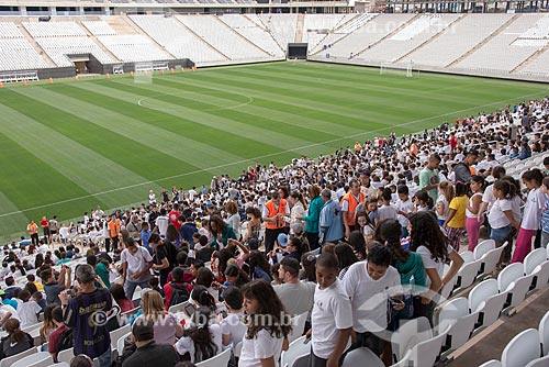  Evento-teste da Arena Corinthians - partida entre  crianças  - São Paulo - São Paulo (SP) - Brasil