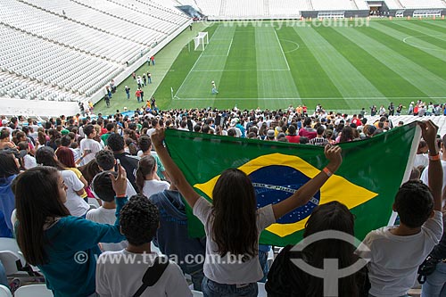  Evento-teste da Arena Corinthians - partida entre  crianças  - São Paulo - São Paulo (SP) - Brasil