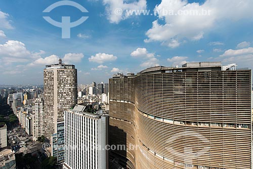  Vista do Edifício Copan (1966) com o Edifício Circolo Italiano (1965) - mais conhecido como Edifício Itália - ao fundo  - São Paulo - São Paulo (SP) - Brasil