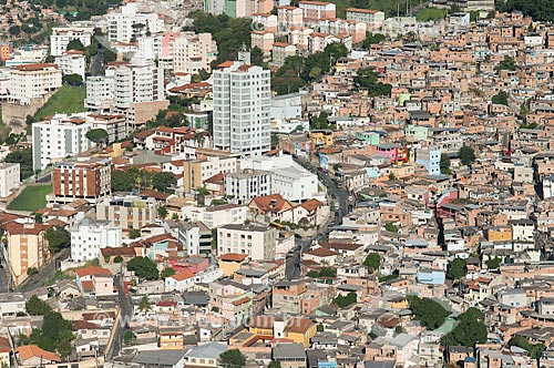  Foto aérea da favela da Serra e prédios  - Belo Horizonte - Minas Gerais (MG) - Brasil