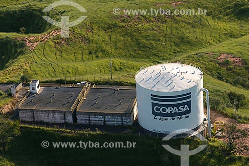  Foto aérea de caixa dágua da Companhia de Saneamento de Minas Gerais (COPASA)  - Belo Horizonte - Minas Gerais (MG) - Brasil