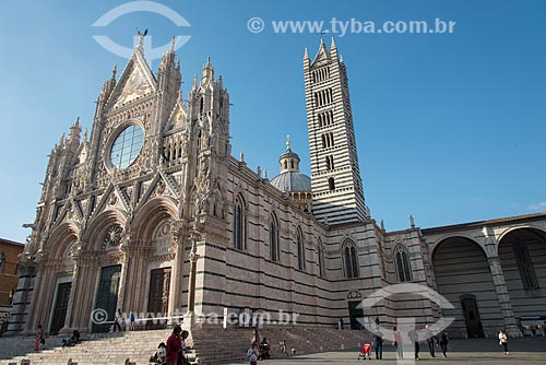  Fachada da Duomo di Siena (Catedral de Siena) - 1263  - Siena - Província de Siena - Itália
