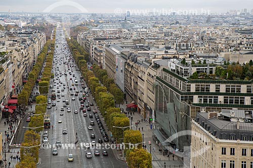  Vista da Avenida Champs-Élysées a partir do Arco do Triunfo  - Paris - Paris - França