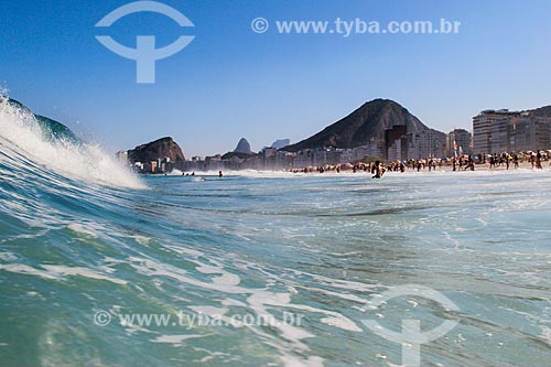  Vista do mar da Praia do Leme  - Rio de Janeiro - Rio de Janeiro (RJ) - Brasil