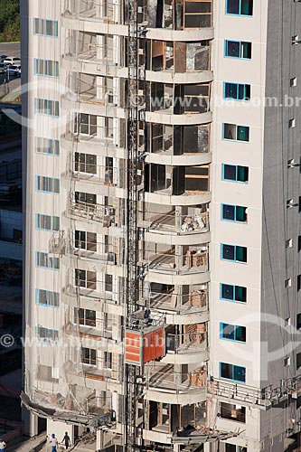  Detalhe da construção do Condomínio Residencial Ilha Pura Vila dos Atletas - edifícios onde os atletas se hospedarão durante os Jogos Olímpicos - Rio 2016  - Rio de Janeiro - Rio de Janeiro (RJ) - Brasil