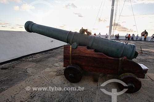  Detalhe de canhão no Forte de Santo Antônio da Barra (1702)  - Salvador - Bahia (BA) - Brasil