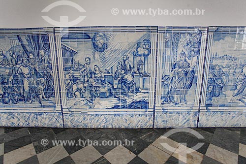  Detalhe de azulejo português no interior da Igreja de Nosso Senhor do Bonfim (1754)  - Salvador - Bahia (BA) - Brasil