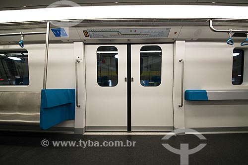  Interior dos novos vagões do metrô na Linha 1  - Rio de Janeiro - Rio de Janeiro (RJ) - Brasil