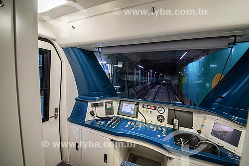  Interior da cabine dos novos vagões do metrô na Linha 1  - Rio de Janeiro - Rio de Janeiro (RJ) - Brasil